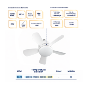 BOMBILLO LED VENTILADOR