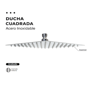 DUCHA CUADRADA ACERO INOXIDABLE