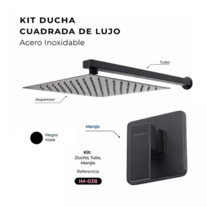 KIT DUCHA CUADRADA DE LUJO