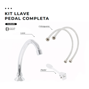 KIT LLAVE PEDAL COMPLETA DOS MANGUERAS