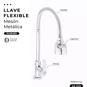 LLAVE FLEXIBLE MESÓN METÁLICA