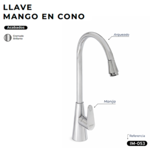 LLAVE MANGO EN CONO CROMADO