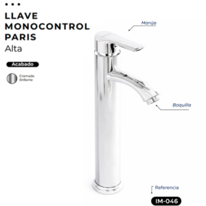 LLAVE MONOCONTROL PARIS ALTA