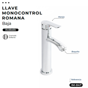LLAVE MONOCONTROL ROMANA BAJA