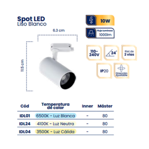 SPOTS LED BLANCO 10W