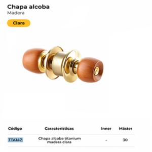 CHAPAS ALCOBA MADERA CLARA
