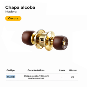 CHAPAS ALCOBA MADERA OSCURA