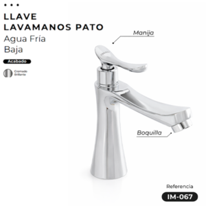 LLAVE LAVAMANOS PATO CROMADA