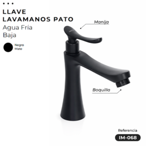 LLAVE LAVAMANOS PATO NEGRO