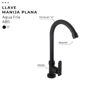 LLAVE MANIJA PLANA AGUA FRÍA ABS