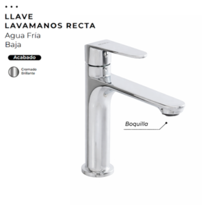 LLAVE LAVAMANOS RECTA CROMADA
